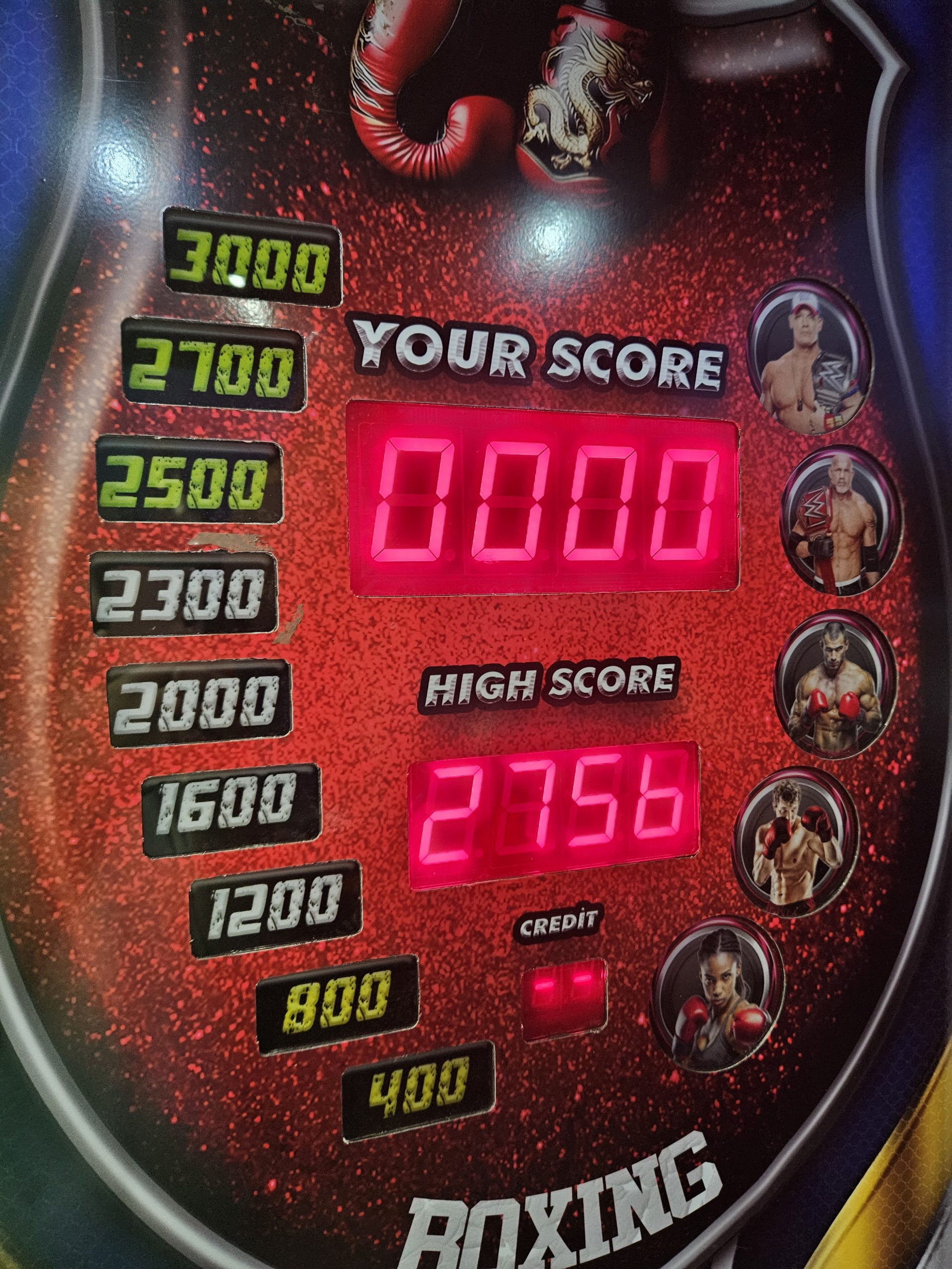 Panel Máquina de Boxeo